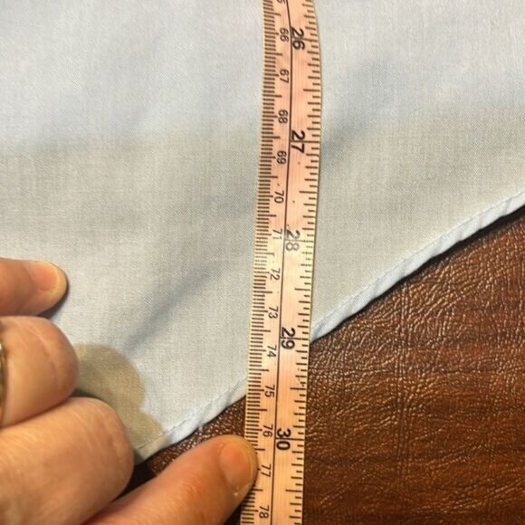 Retro Western Light Blue Shirt Black Embroidery Snap Buttons Front Pockets Size - Picture 5 of 9